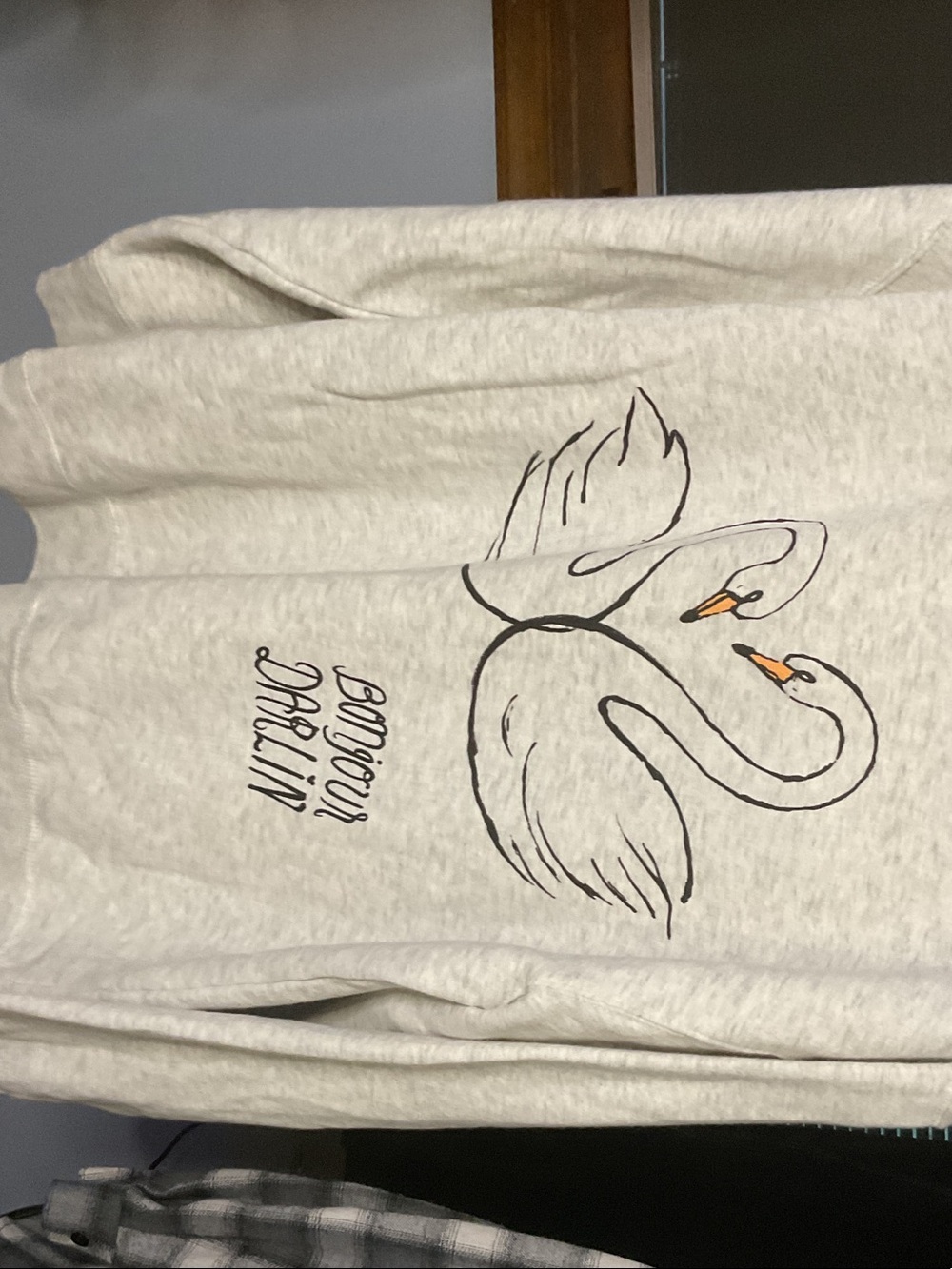 Beige Swan Graphic Sweatshirt - Bonjour Darlin